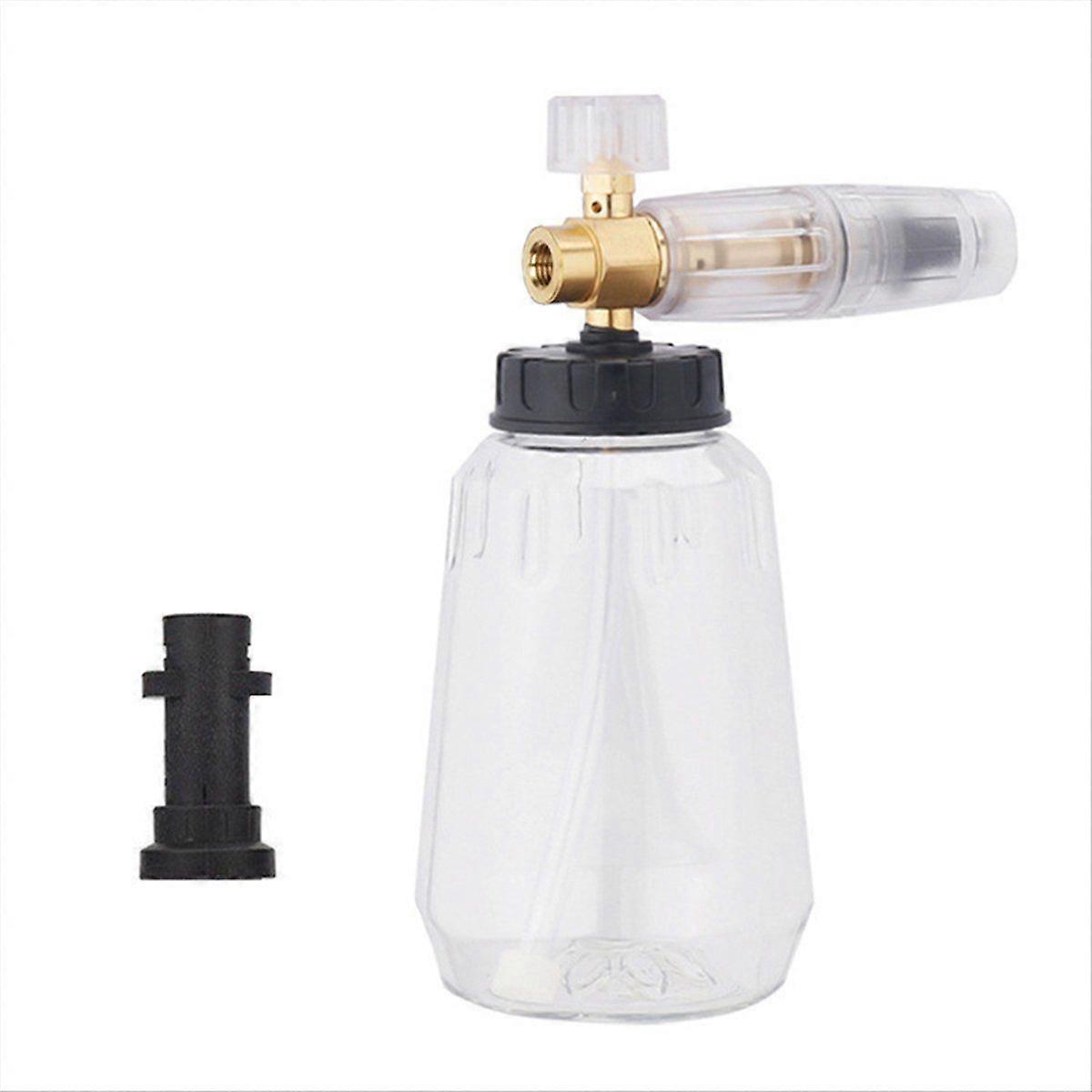 1L High Pressure Car Washer Foam Pot with Adapter for K Series 1/4 Quick Connect Adjustable Nozzle for Car Boat