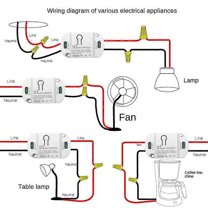 Tuya Wifi Smart Switch 10A Wireless Timer Smart Home LED Light
