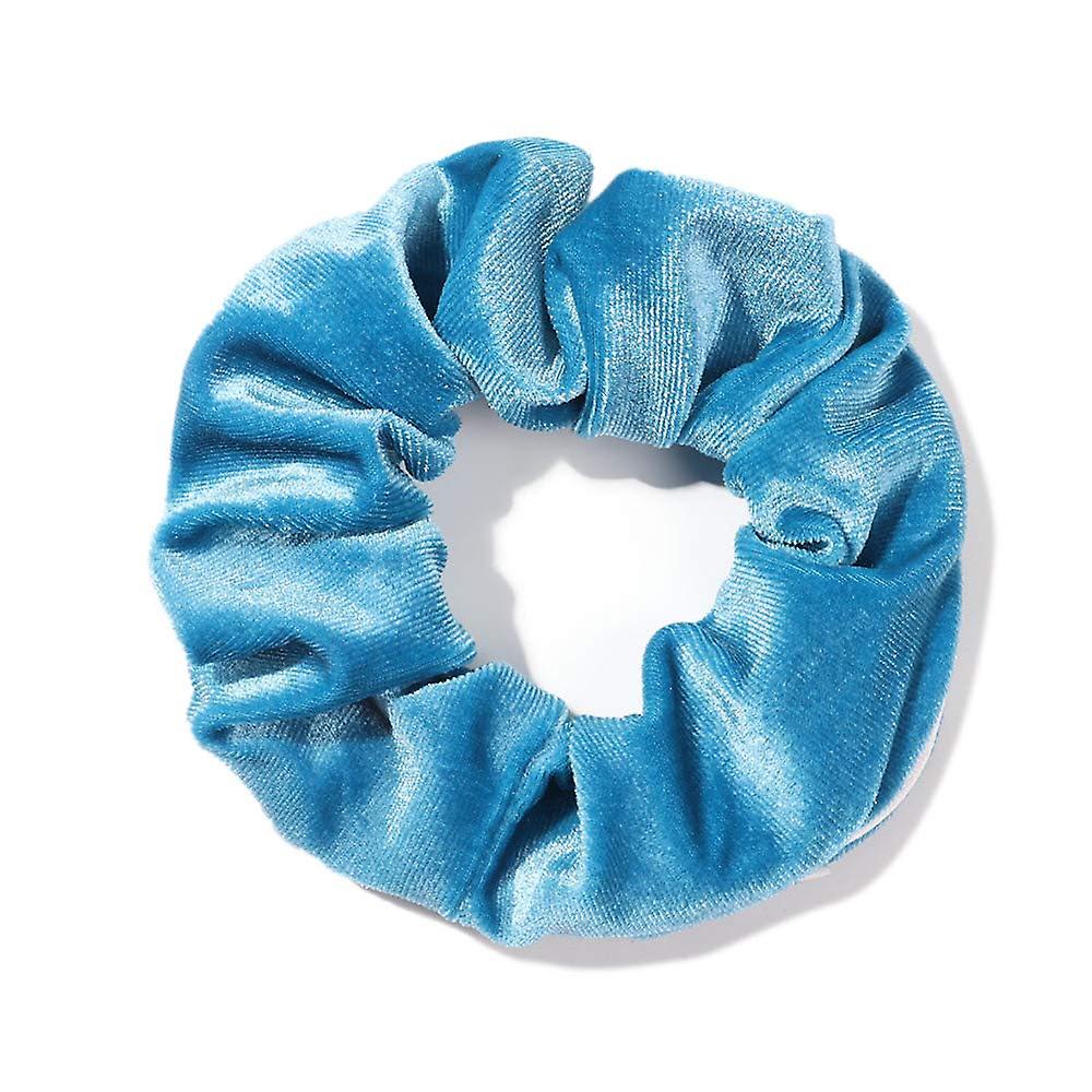 الأمعاء الغليظة Hairband المخملية الشعر العلاقات الحبال السيدات أغطية الرأس جيب مخفي عصابات مرنة اكسسوارات الشعر مرنة عصابات الشعر (الأزرق)