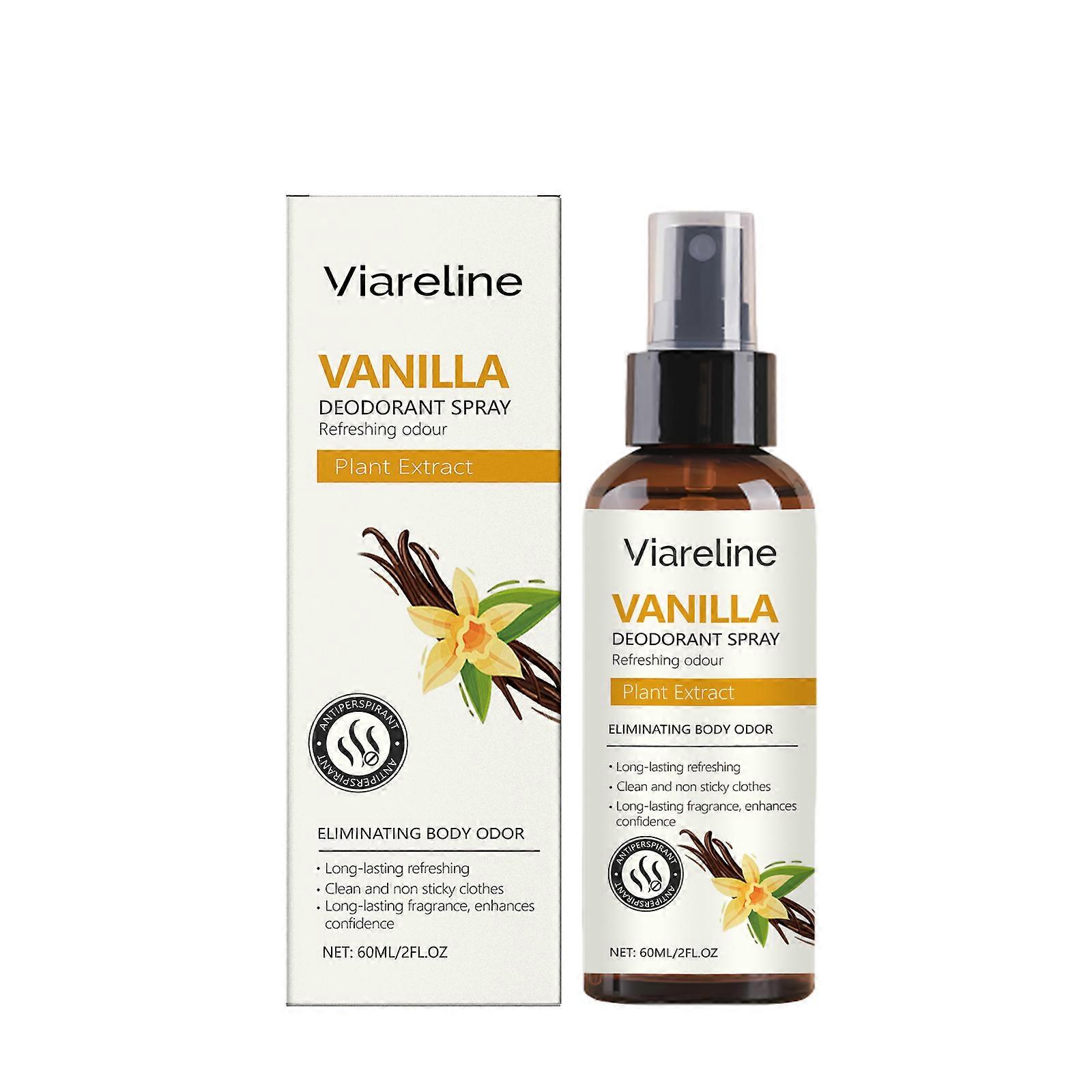 Viareline Vanilla Refreshing Spray, Removes Odors And Perspiration With Natural Fragrance Refreshing The Body And Lasting Fragrance