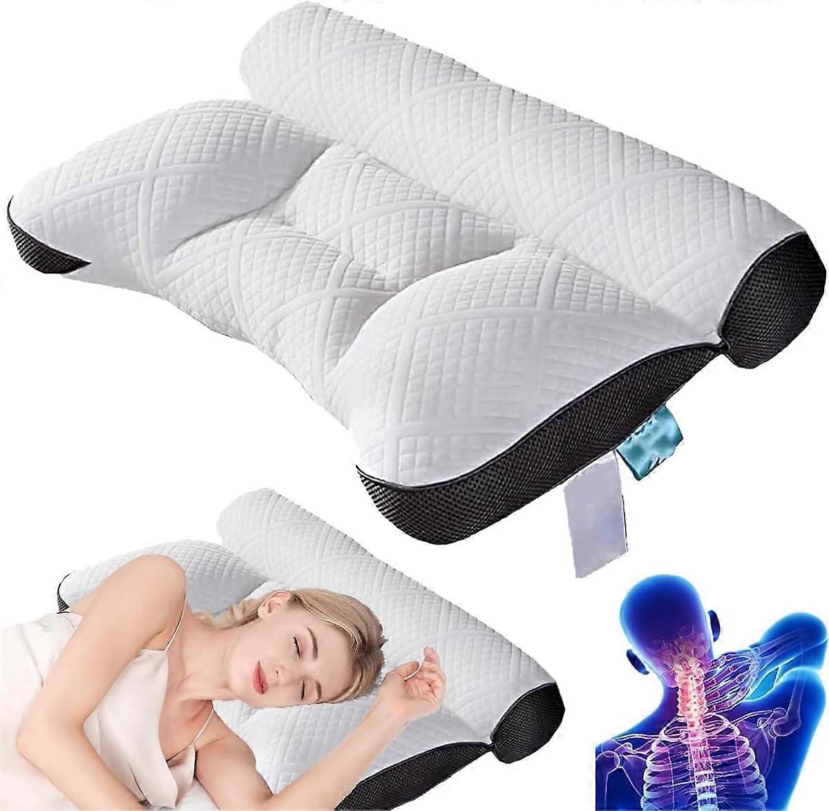 Pillow Cloud Nest Down Pillow Cervical Support Memory Foam For Side Sleeper Goose Down Black