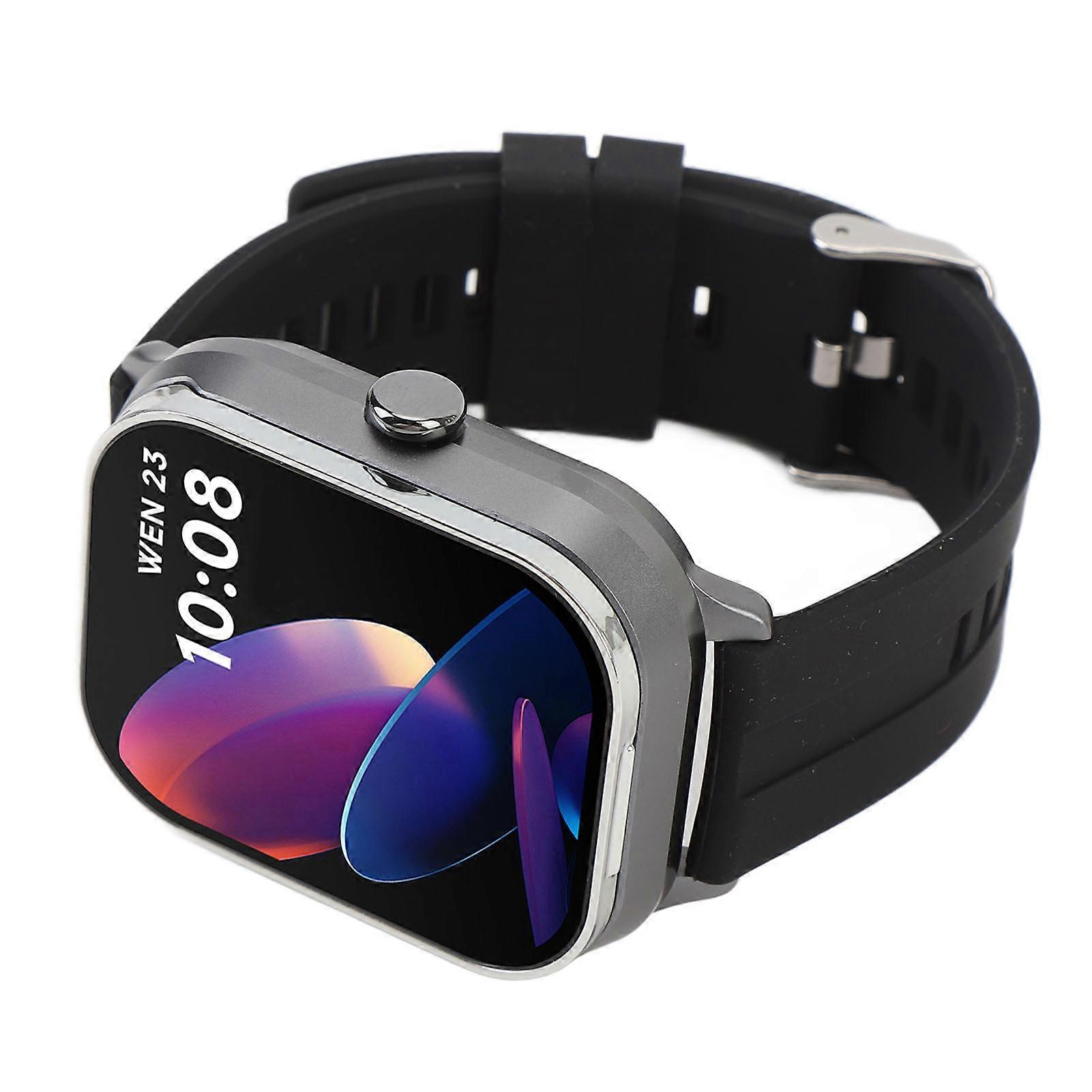 2.01in TFT Smartwatch with Earbuds 2 in 1 NFC Smart Sports Watch Wireless Bluetooth Earphone Support Step Counting Fitness Tracker Silver with Silico