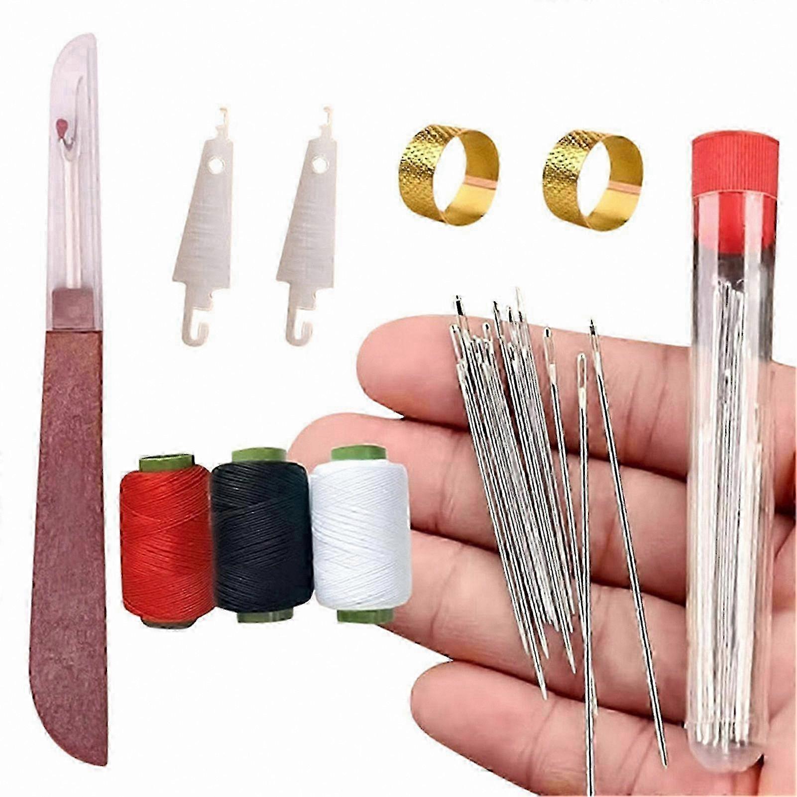 37-Piece Multi-Function Sewing Kit with Needles and Threads for Embroidery Beginners All-in-One Tool Set