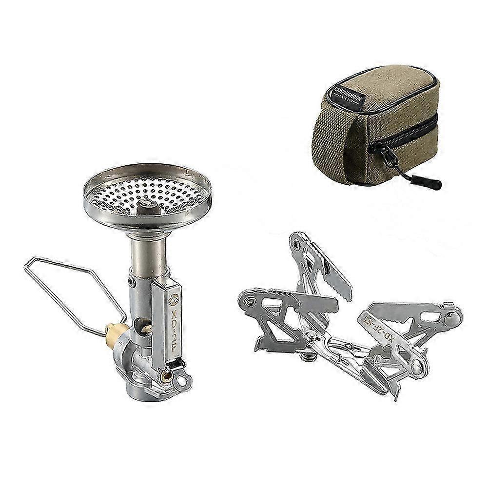 Camping stove for hiking with separated gases design