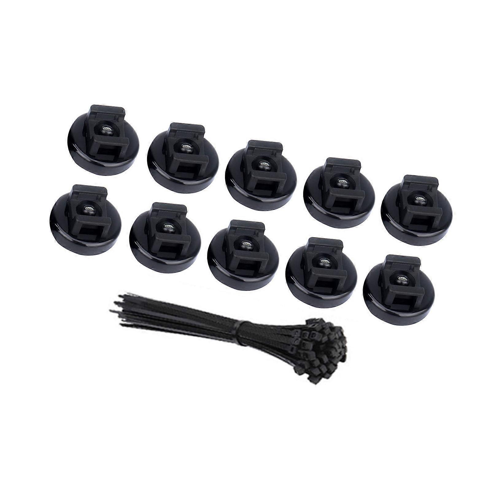 20 Pack Reusable Magnetic Cord Clip Builts In Strong Magnets for Tidying Cable Storage On Metal Surfaces Daily Use  Silver