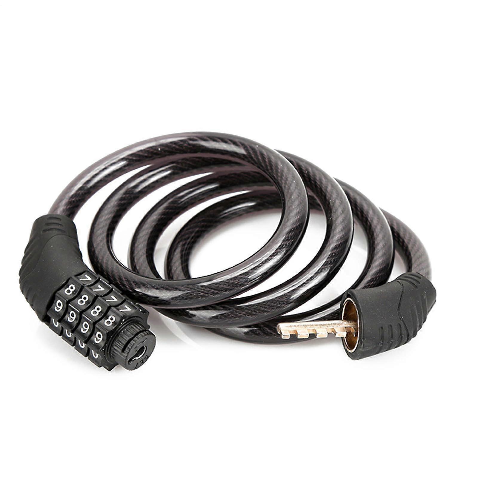 Bicycle Chain Lock 4Digit Combination Security For Road And Mountain Bikes Steel Wire