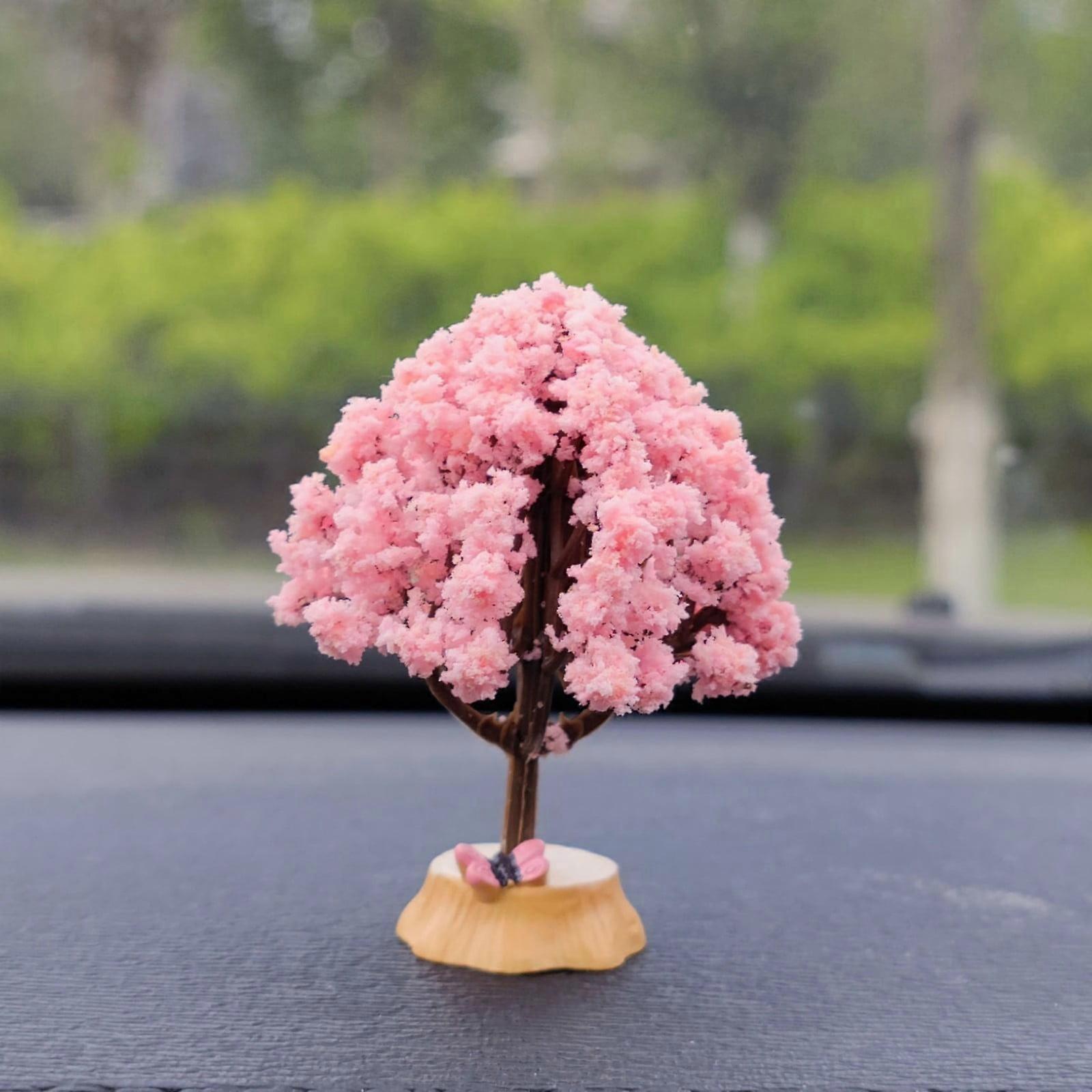 Giyblacko Desktop OrnamentMiniature Multicolour Tree Cherry Tree Artificial Flower Tree Decoration Mini Love Tree