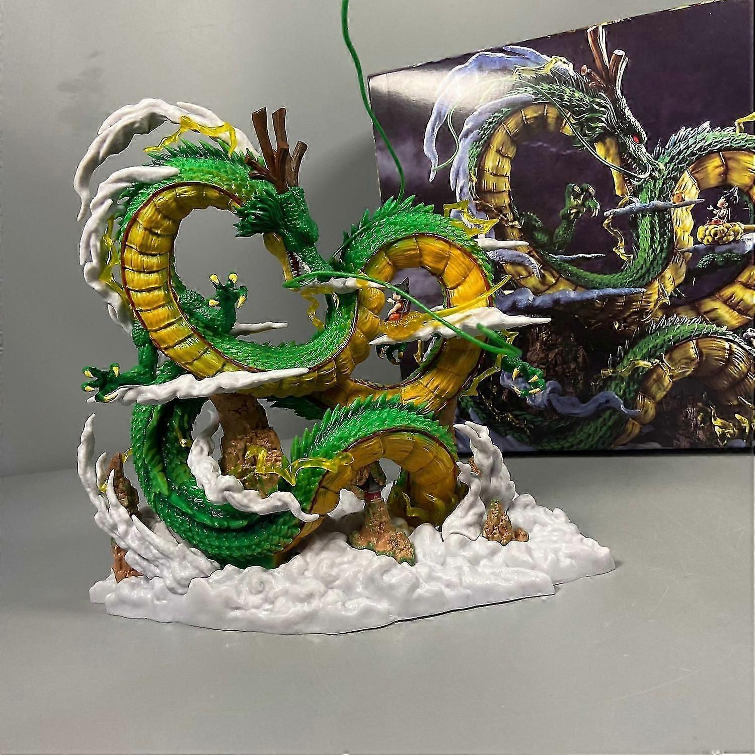 Figurine Dragon Ball Son Goku Super Saiyen 3 Avec Shenron - PVC 20 Cm - Anime Manga