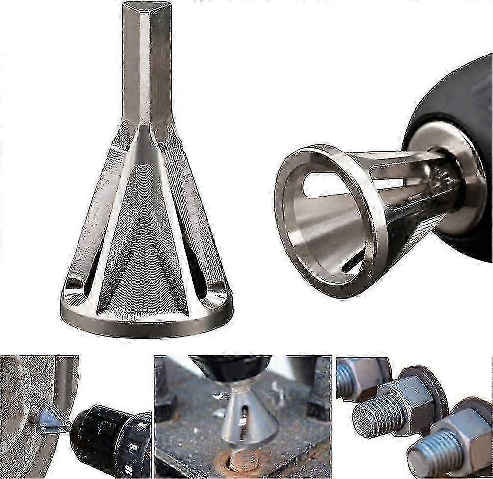 Stainless Steel External Drill Deburring Tool for Removing Damage from Size 8-32 Bolts (Silver)