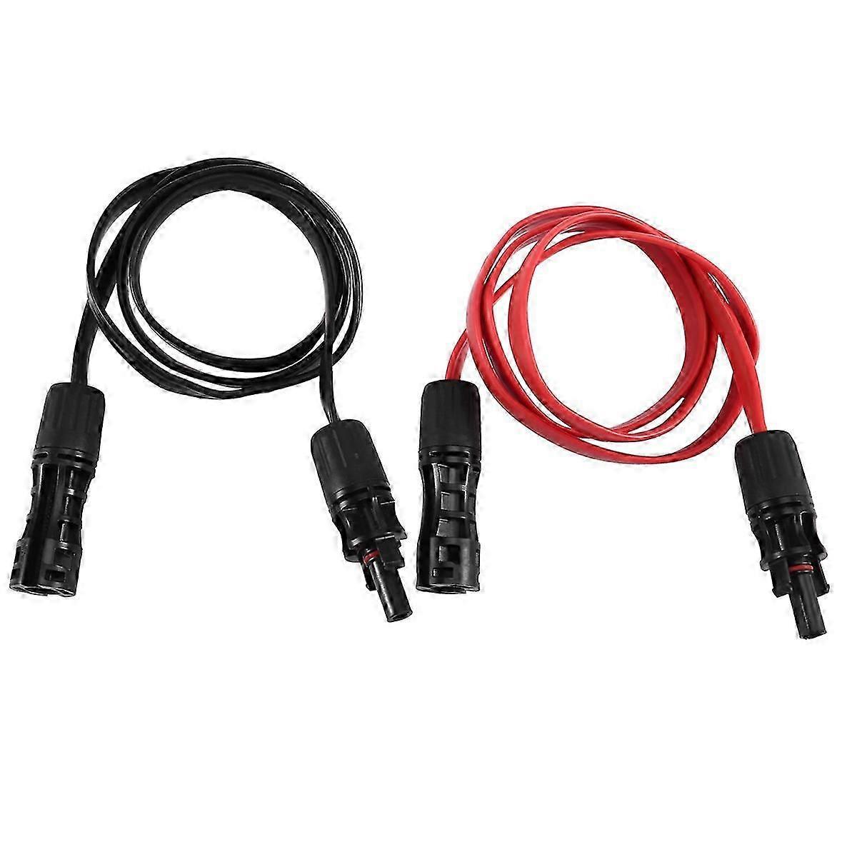 2Pcs 1M 4mm2 Solar PV Cable 1500V 50A Extension Wire