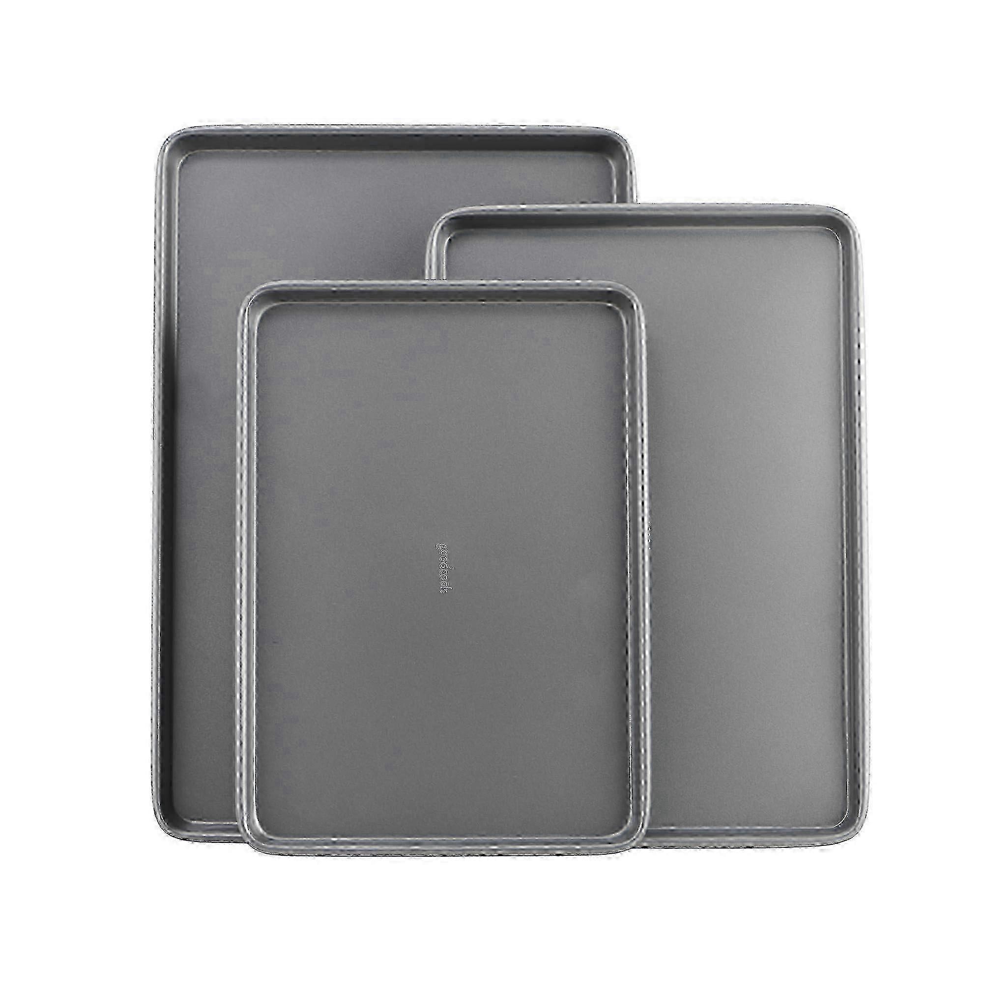 Baking sheet set nonstick carbon steel small medium large 3 pack
