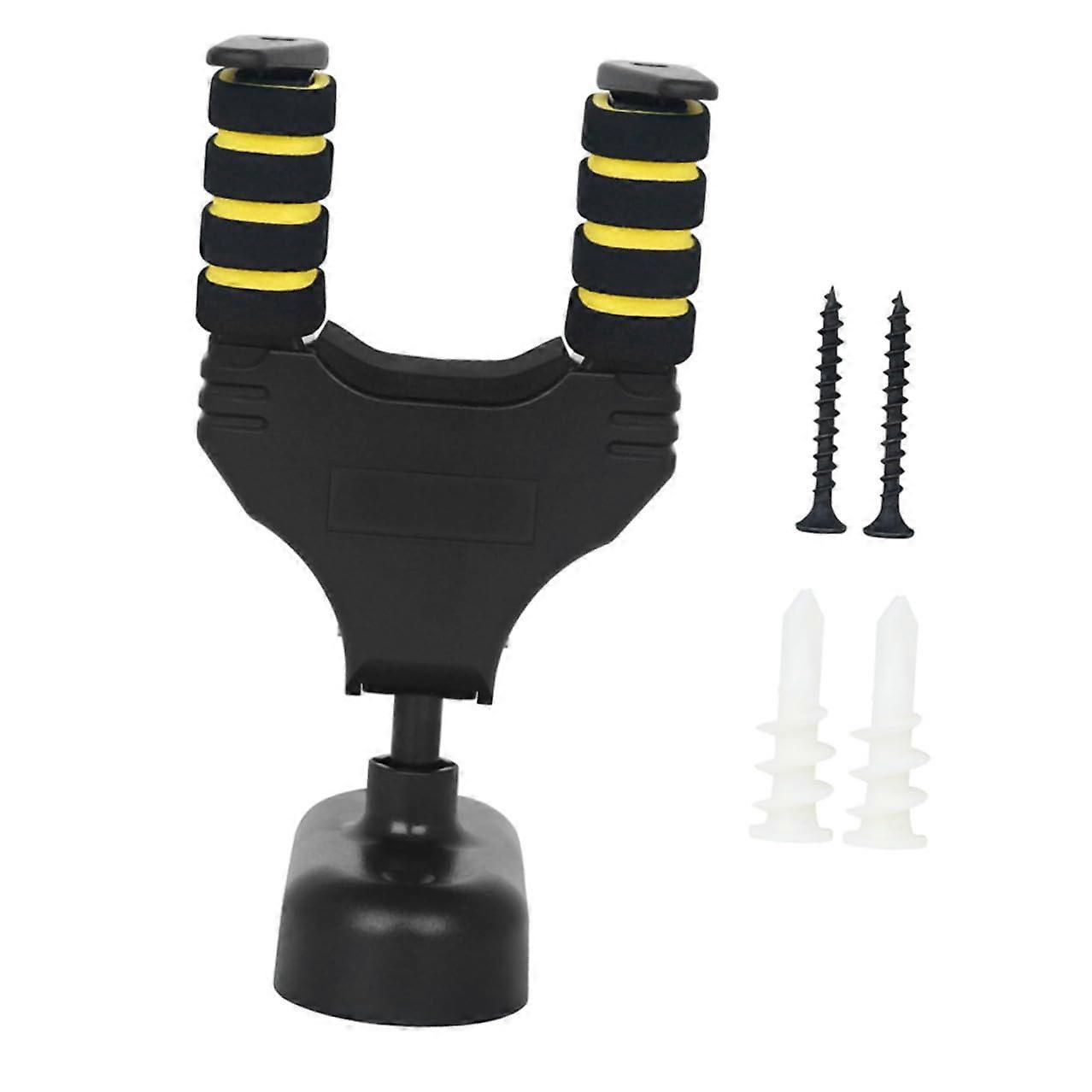 SelfLocking Guitar Wall Mount Holder Soft Sponge Padding, Plastic Base, Fits Acoustic Electric Guitars and Ukuleles