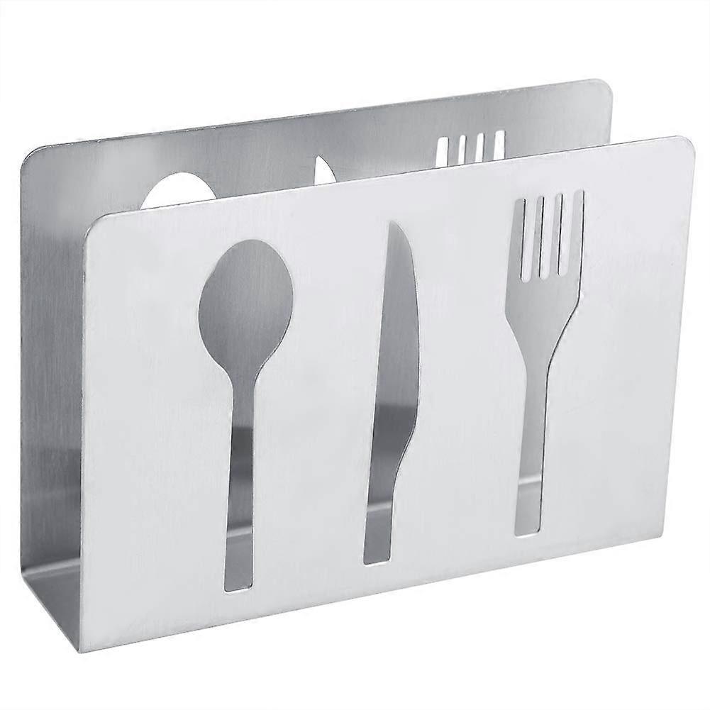 Napkin Holder Silver Upright Tissue Dispenser Modern Table Decoration