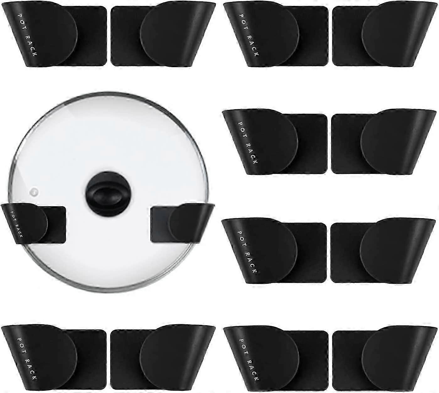 6 Pairs Set of Adjustable Lid Holders for Cabinet Door, Adjustable Pot Lid Organizer