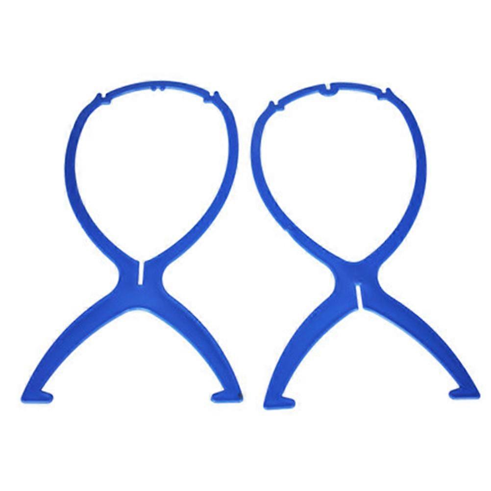 Wig Hanger Storage for Showing with 1Pcs Blue Folding Holder Stand