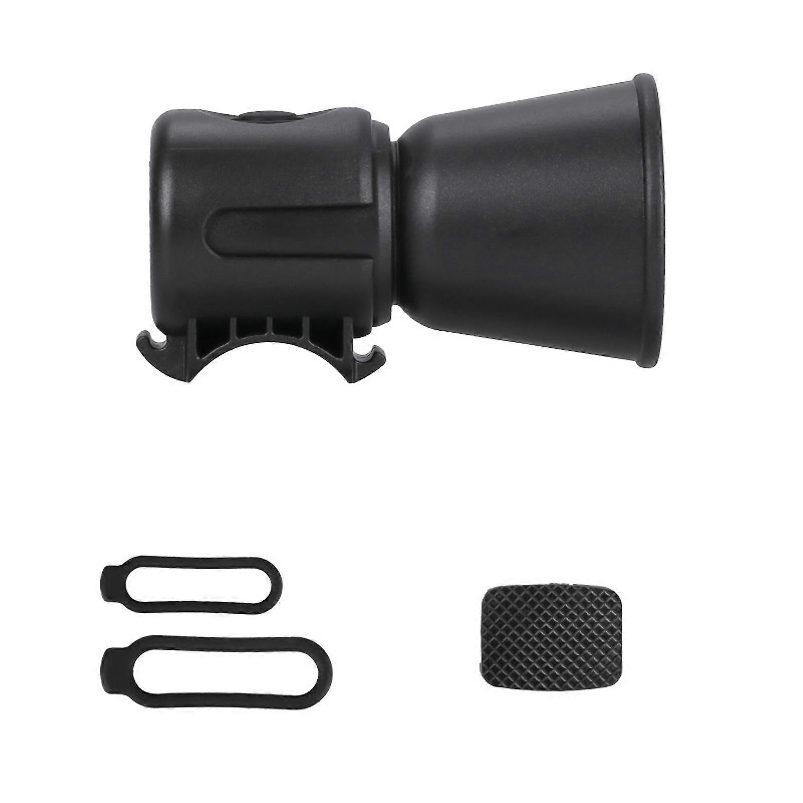 120dB Cycle Safety Toll Rain Resistant ABS Housing Tap Triggering Flexible Elastomer Mounting for Strong Conditions  Black