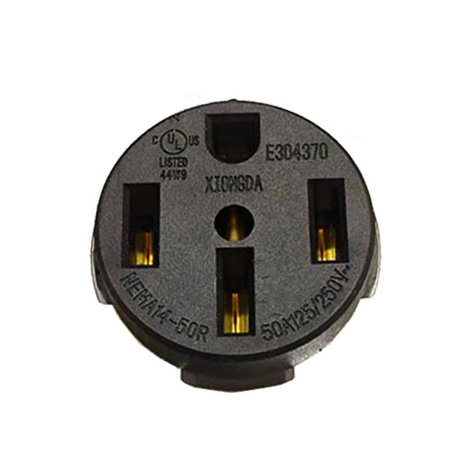 4 Socket Power Outlet Octagon Panel Metal Housing Weatherproof Design Child Safety Lock Suitable for Travel Trailers Multicolor