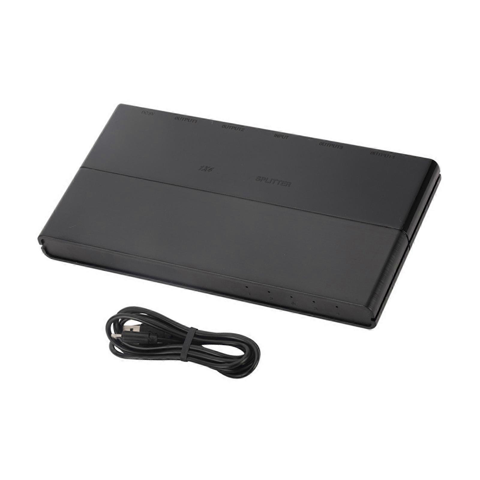 HDTV 1x4 Splitter Box Video Switcher Transmits High Resolution Video to 4 Screens Simultaneously Easy Operation Multicolor