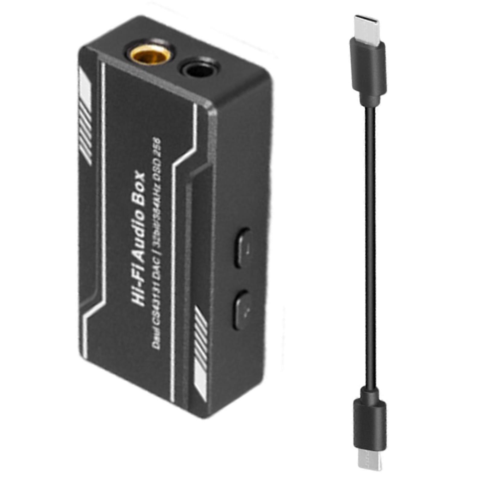 USB C to 3.5mm 4.4mm CS43131 Sound Adapter Type C Headphone Dongle Box Headphone Amplifier for Mobile Phone Multicolor