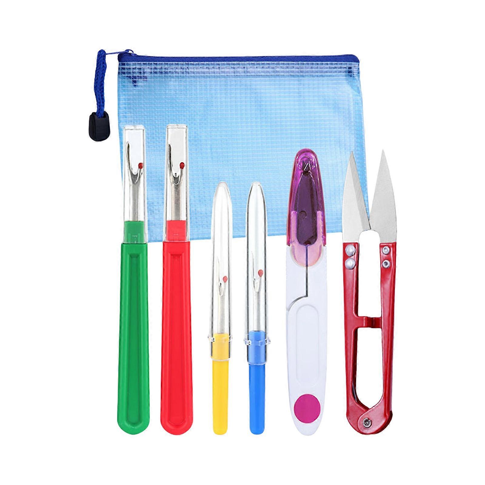 Portable Metal Seam Unpicker for Crosses Stitching Thread Cutting and Fabric Crafting Accessory Multicolor