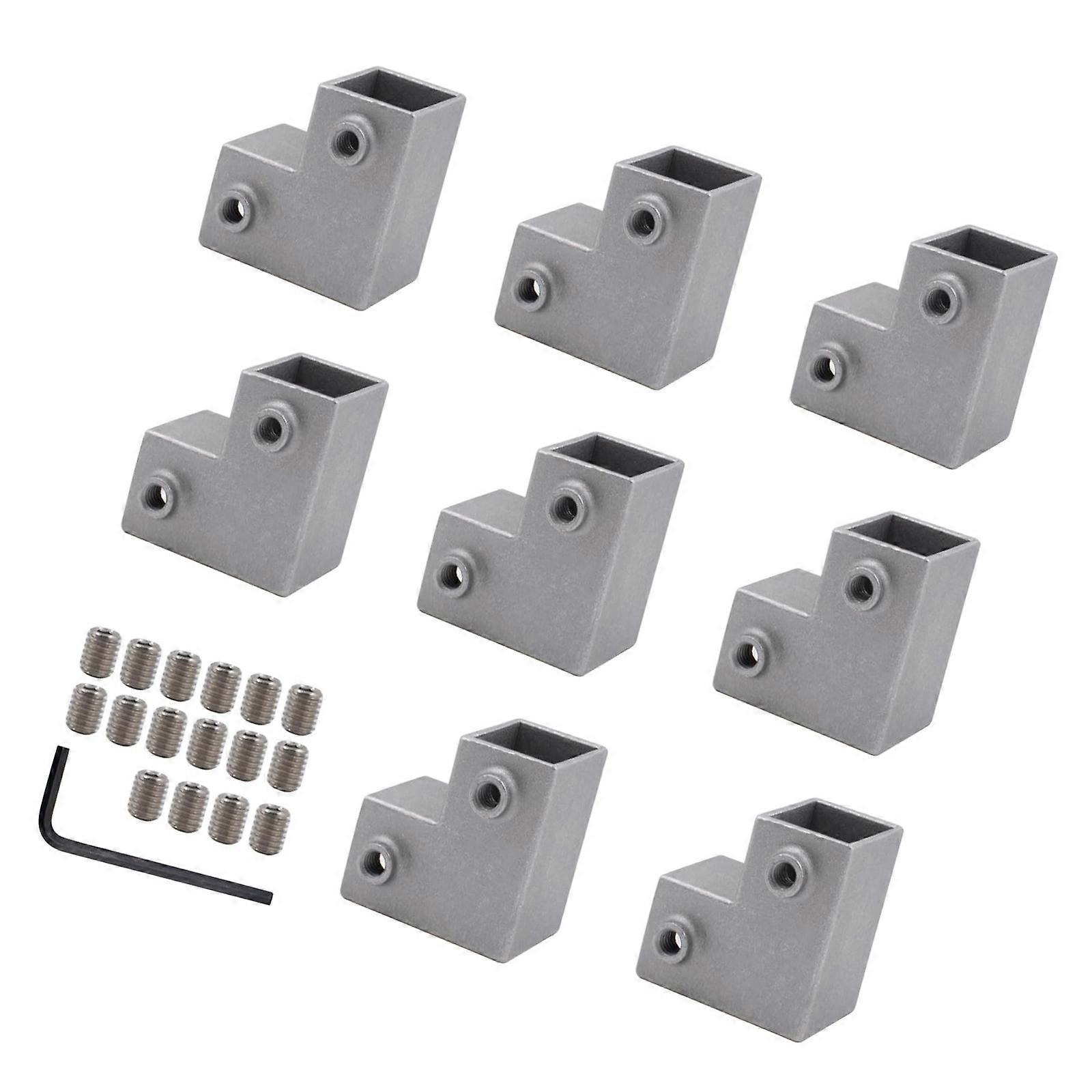 Square Pipe Fixed Joint Storage Rack Connector 3 Way Pipe Fitting for Fence Rails and Industrial Shelf Construction Multicolor