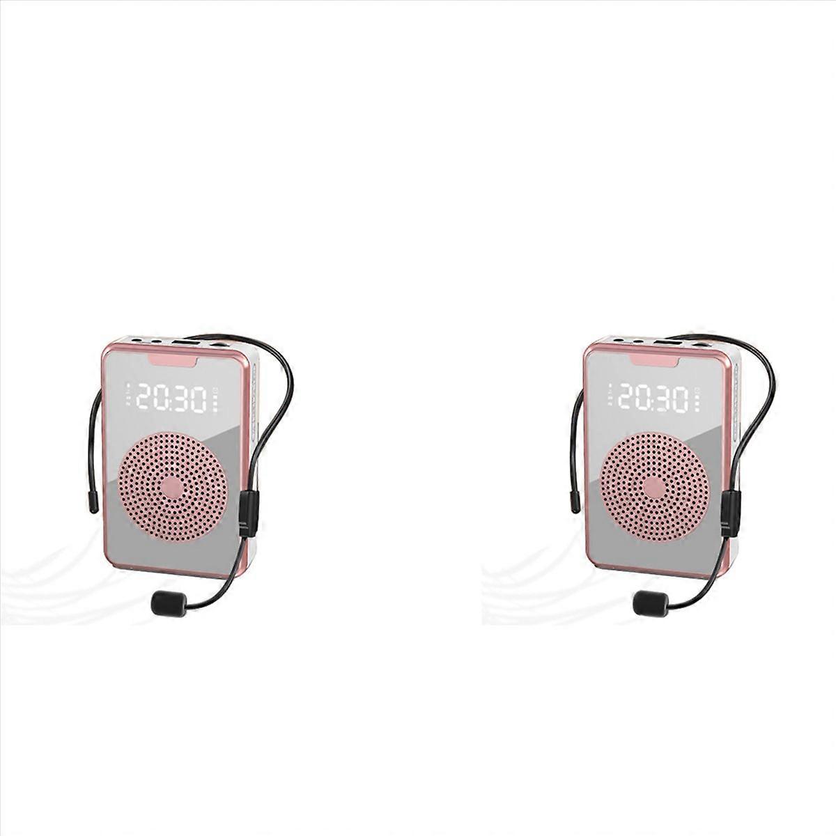 2X Portable Voice Amplifier for Teachers with Microphone Headset,Rechargeable Speaker for Training,T