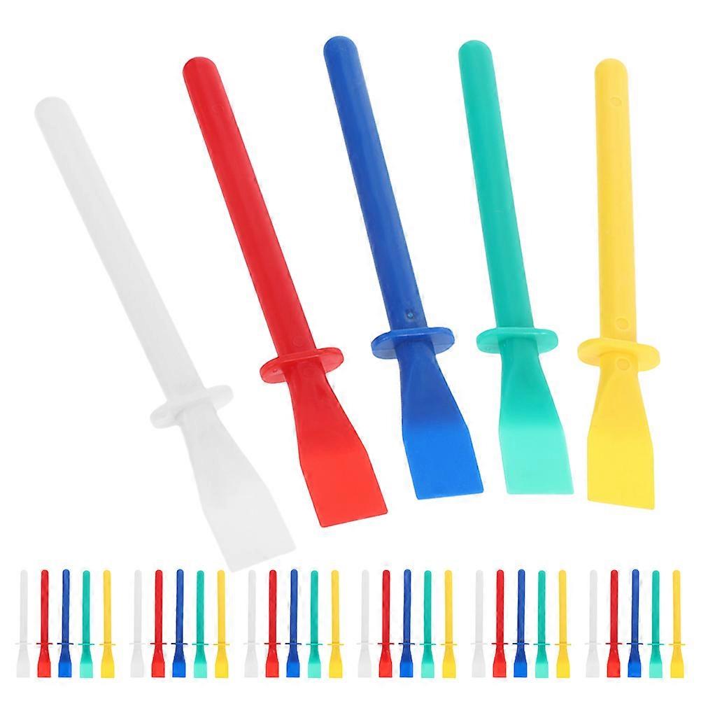 Plastic Adhesive Spreader Glue Applicator Kit For Diy Projects Craft Tools Rectangular Shape Multi Color 50Pcs