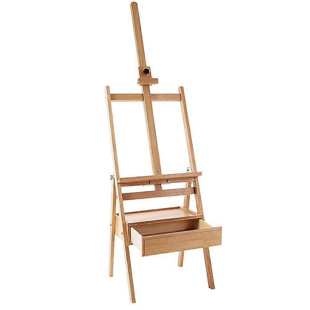 Portable Wooden Artist Easel with Storage Drawer Adjustable Canvas Stand for Painting Studio 150192cm