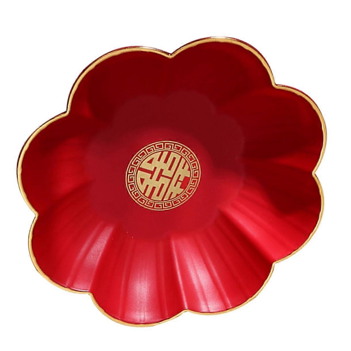 Floral Serving Tray with Elegant Design for Weddings Parties Appetizers Snacks Durable and Reusable