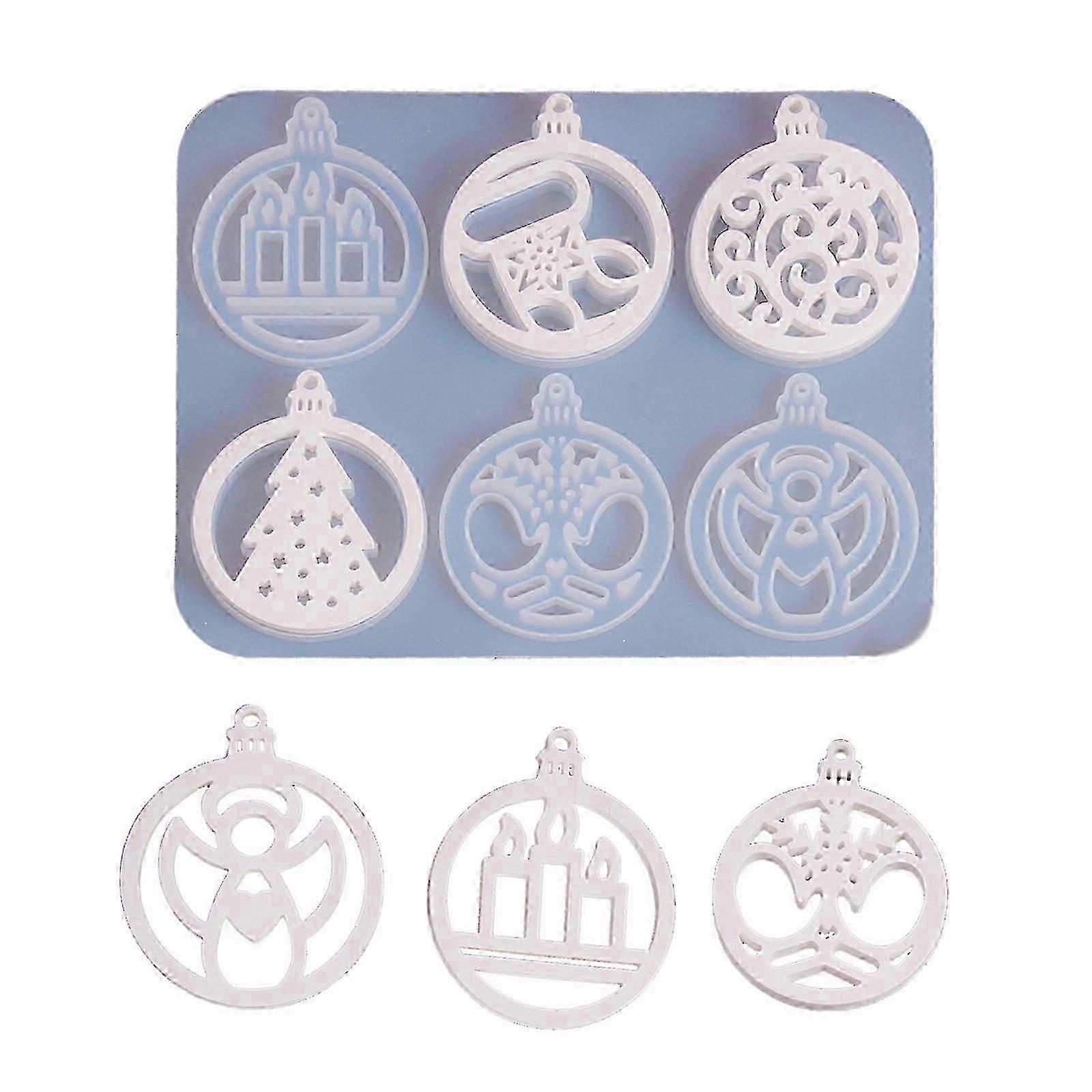 Christmas DIY Elastomer Cast For Ice Toll Pendants Crafting Recyclable Round Decoration Maker With Environmental Friendly Substance Multicolor