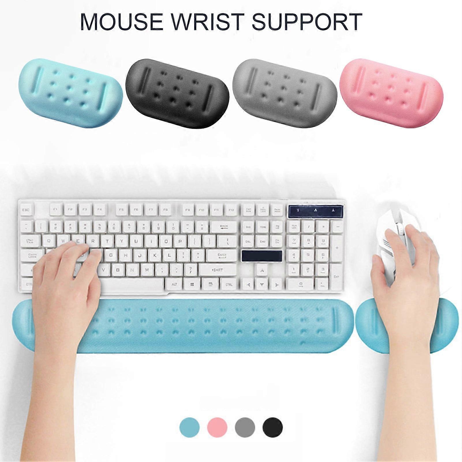 Lifetechs Mouse Wrist Rest - Ergonomic Memory Foam with Massage Holes, Slow Rebound, Pain Relief Silicone Pad for PC