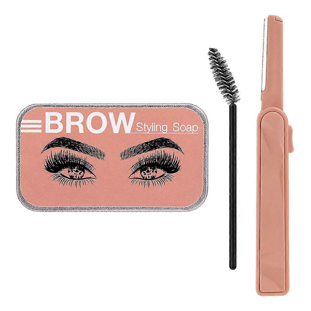 3pcs Eyebrow Soap Kit Brows Styling Soap Long Lasting Brows Gel Makeup Tool