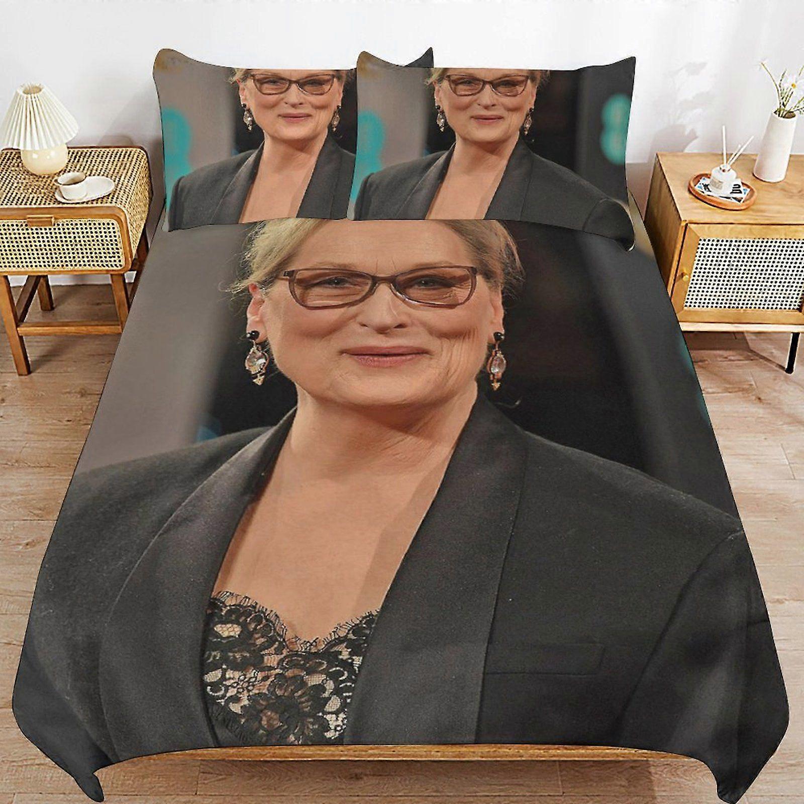 1909QS Meryl Streep Advanced Layer Soft Comfort Zipper Closure Enhanced Bedding Feel Duvet Cover Sets Value AP1909