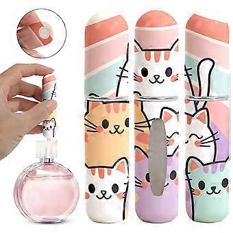 1/3pcs Portable Travel Perfume Bottle Mini Printed Flower Bottle Series - 5ml Portable Perfume Sprayer,Colorful Printing Pattern