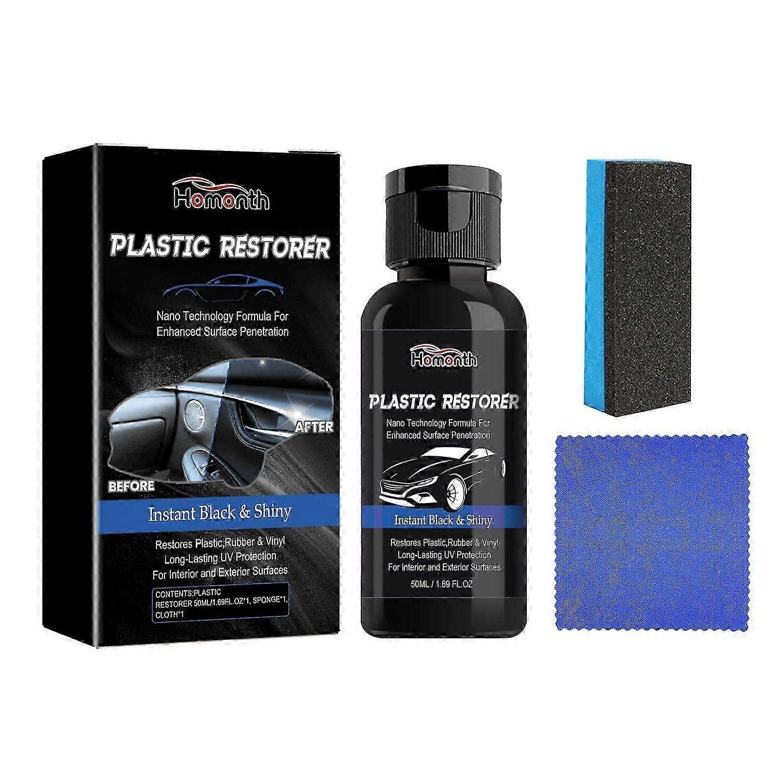 Car Interior Plastic Restorer - Cleans, Protects & Revives Dashboard, Seats & Surfaces