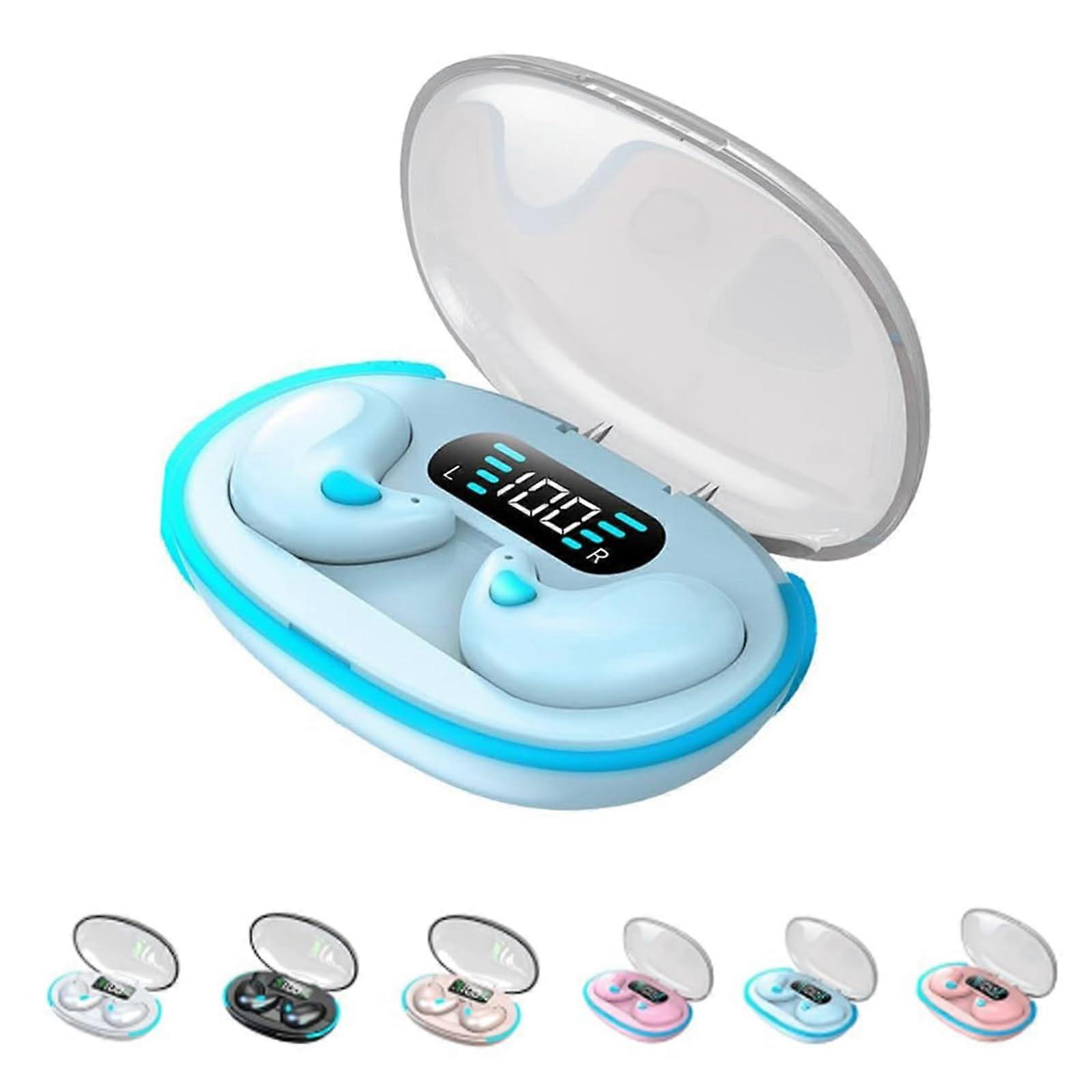 Bone Conduction Headphones Bluetooth 5.3 Waterproof Wireless Headset For Sleep Calls Meetings Driving Workouts Blue