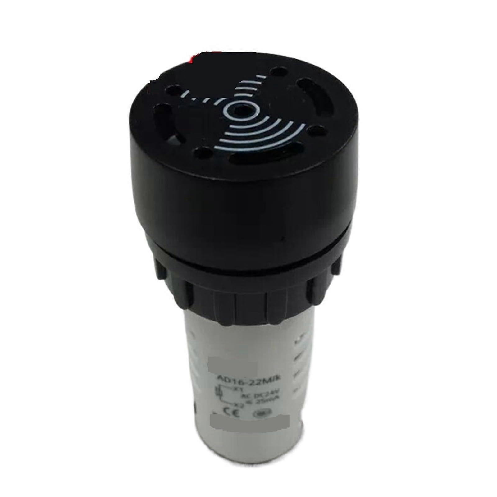 12V Warning Buzzer Loud Alert Intermittent Sound Black Round Panel Mount Easy Install