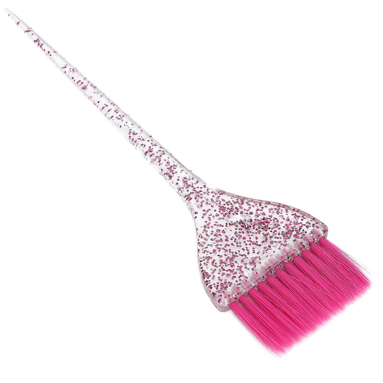Pink Hair Dye Brush with Glitter Handle for Precise Color Application and Comfortable Grip