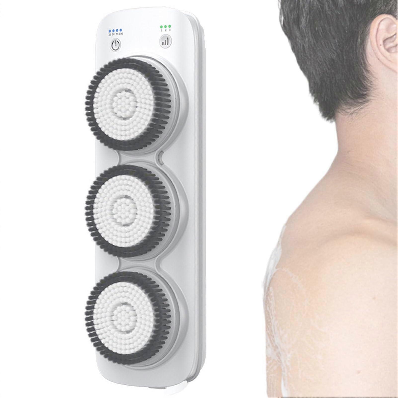 Electric Back Scrubber for Shower with 360° Automatic Rotation, Wall Mounted Deep Cleansing Brush