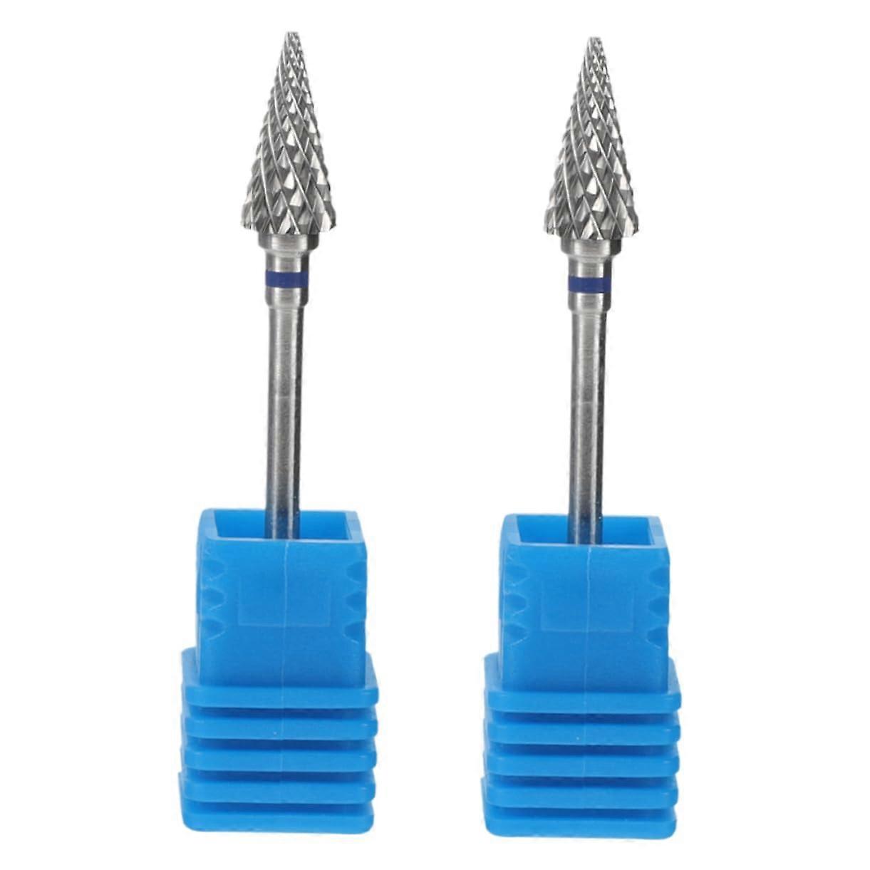 2pcs Tungsten Nail Drill Bits for Precise Cuticle Removal and Smooth Polish Manicure Pedicure