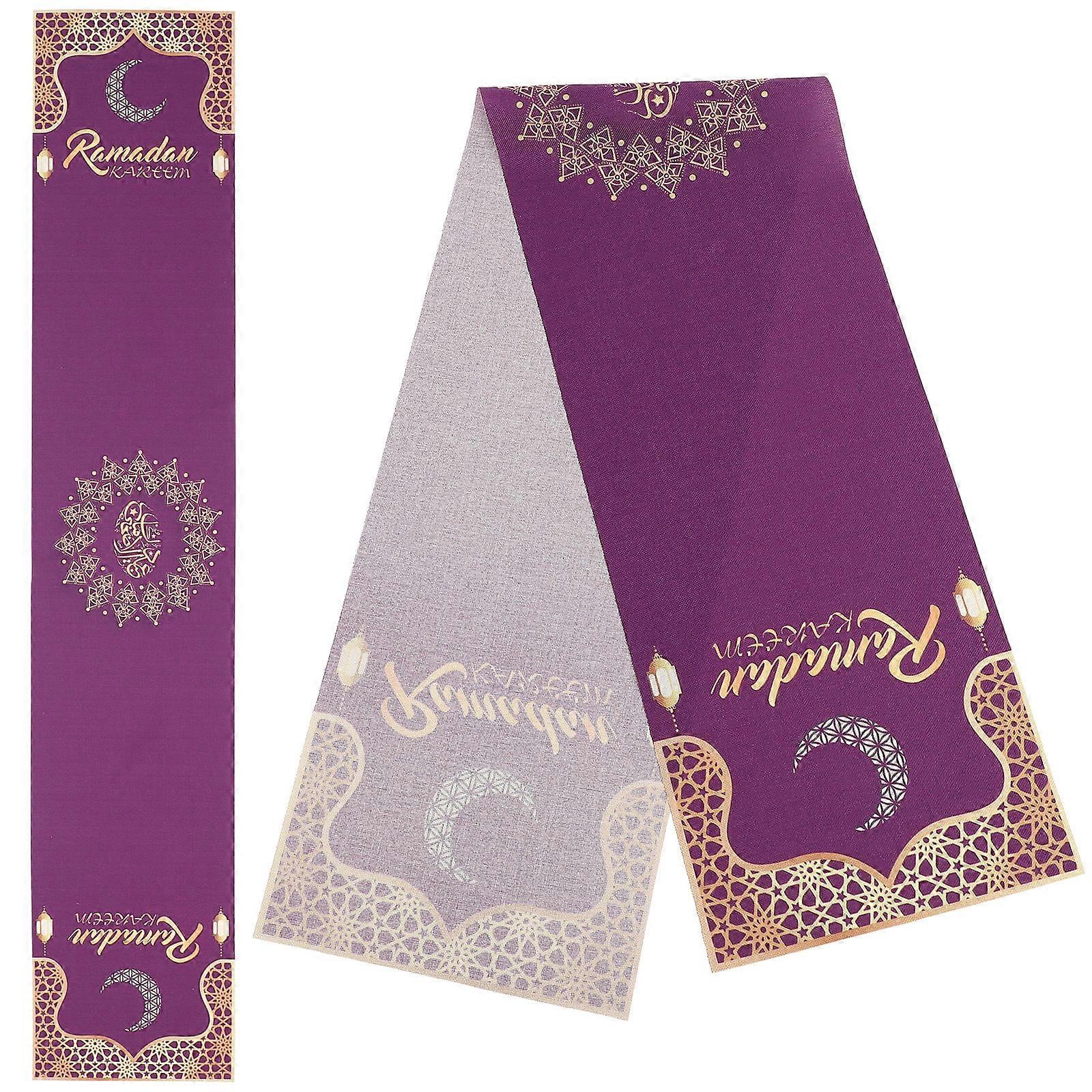 Fabric Table Runner Home Decoration Rectangular 180X35X0.2CM Linen 2Set