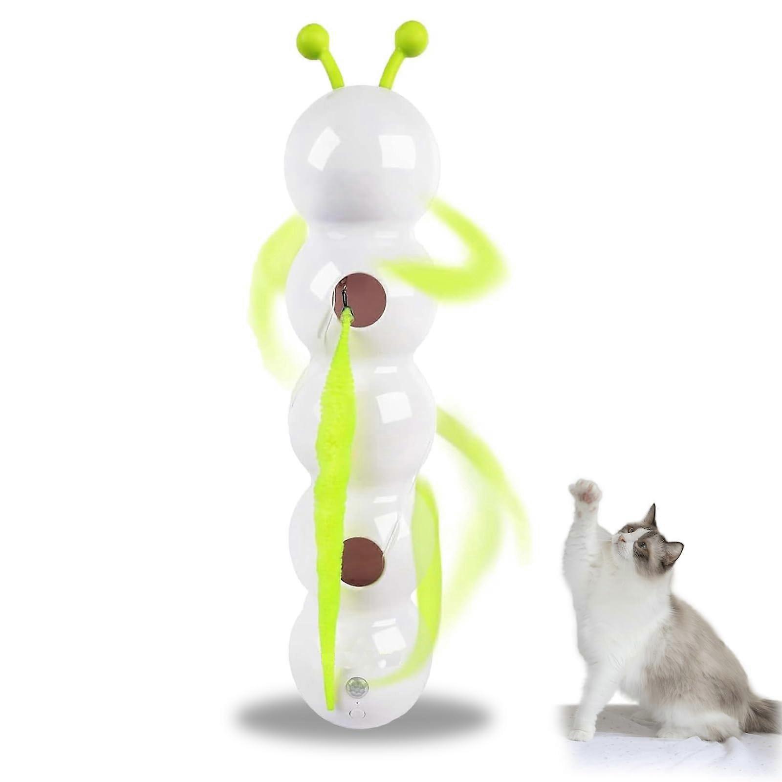 Interactive Cat Toy with Smart Motion Sensor, Lifelike Worm, Rechargeable, Window and Wall Mount (1pcs)
