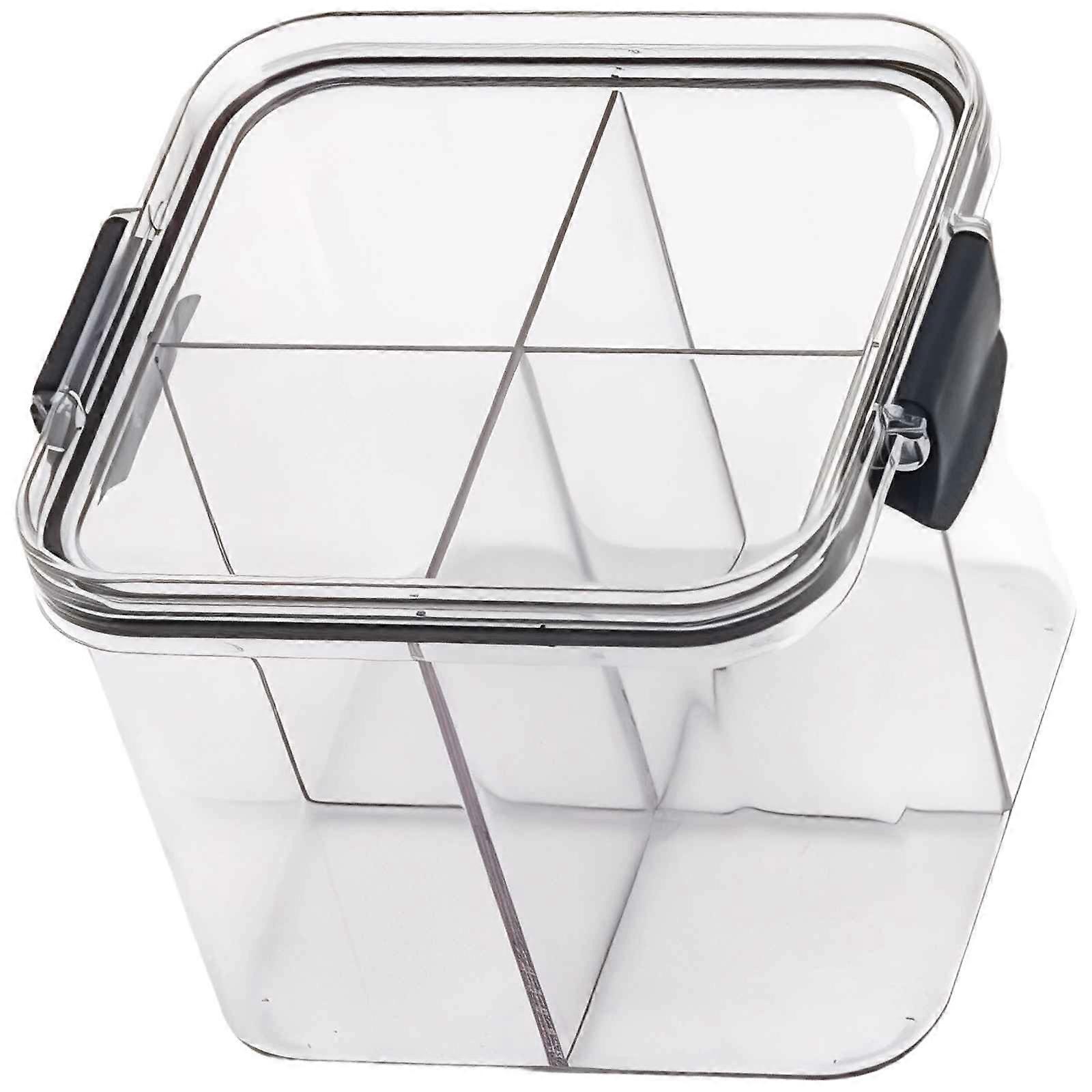 Airtight Food Storage Container with Leakproof Seal, 4 Grid MultiCompartment Meal Prep Box