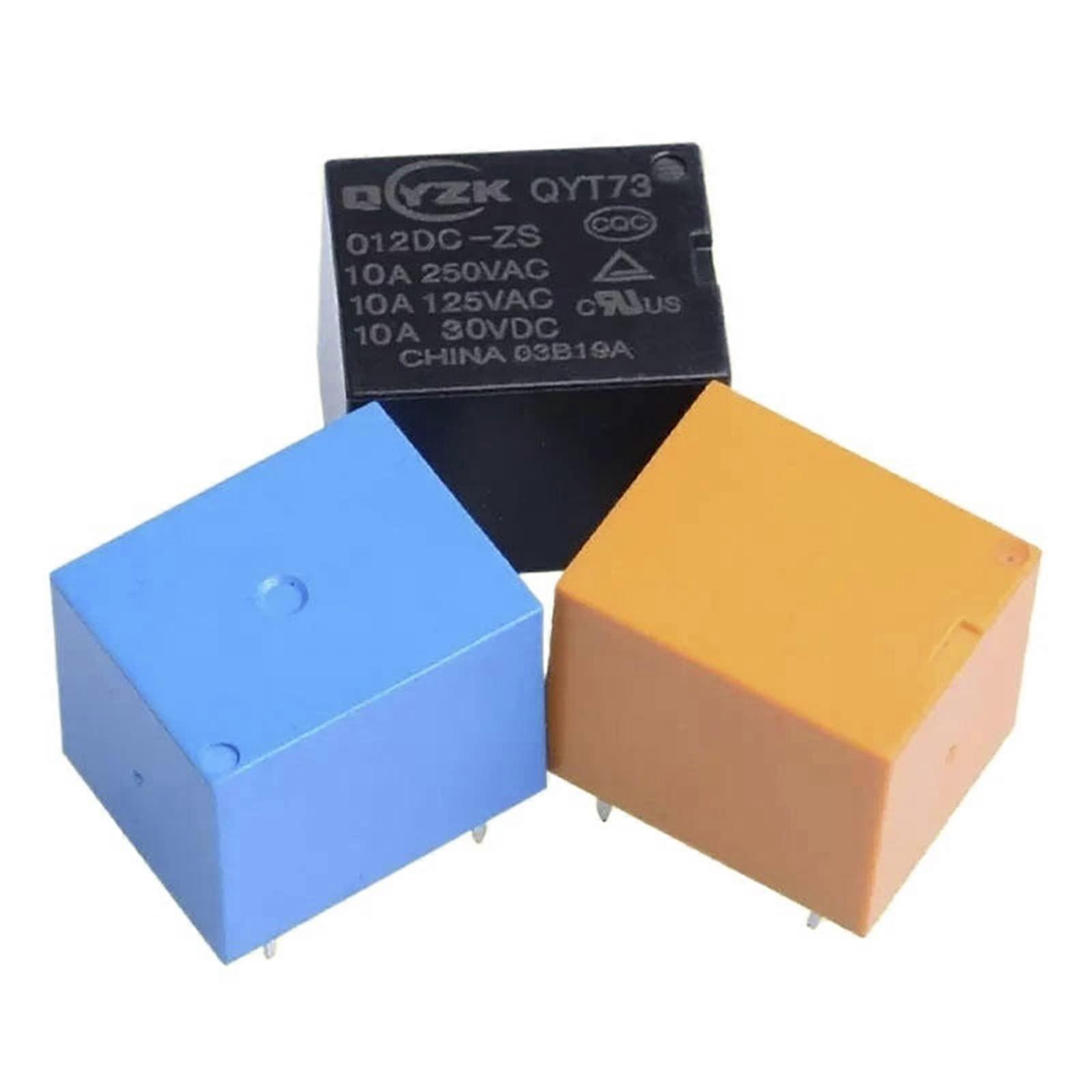 Relay 12V 10A 4 Pin Normally Open Mini Power Relay Compact  Current Electromagnetic