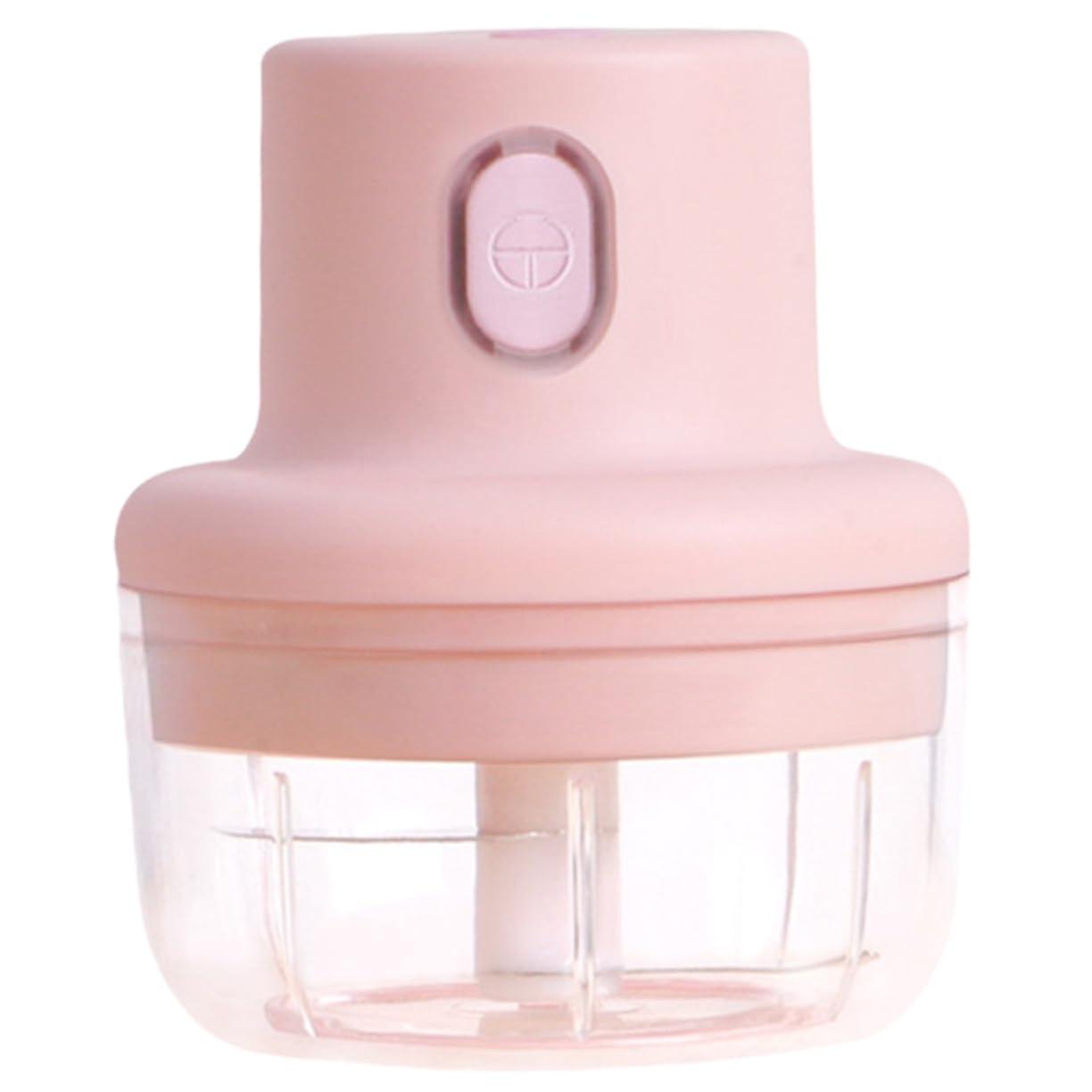 Electric Garlic Chopper Mini Food Processor Rechargeable Speed OneClick Operation Pink
