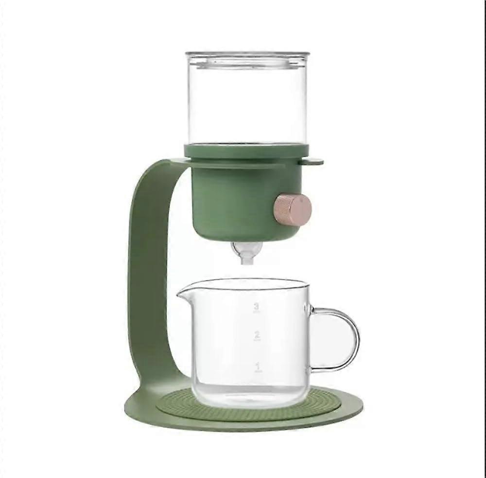 Cold Brew Coffee Maker and Pour Over Dripper 400ML Borosilicate Glass with Reusable Filter Green