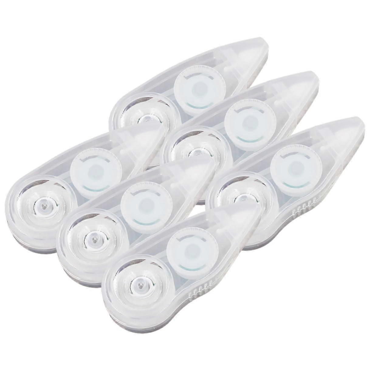 6Pcs Transparent Correction Tape for Students Instant Write Whiteout Tape Compact Smooth Application for School and Office