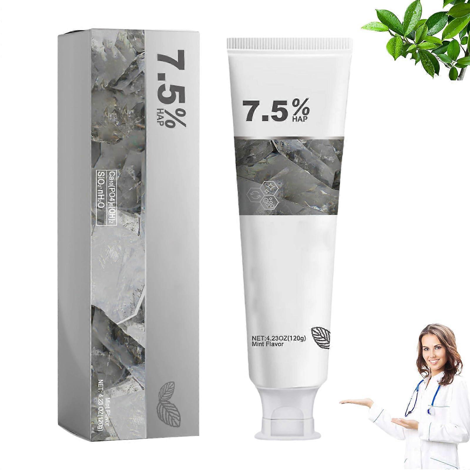 Nano Hydroxyapatite Toothpaste 7.5% for Sensitive Teeth Whitening Fresh Breath Deep Cleaning