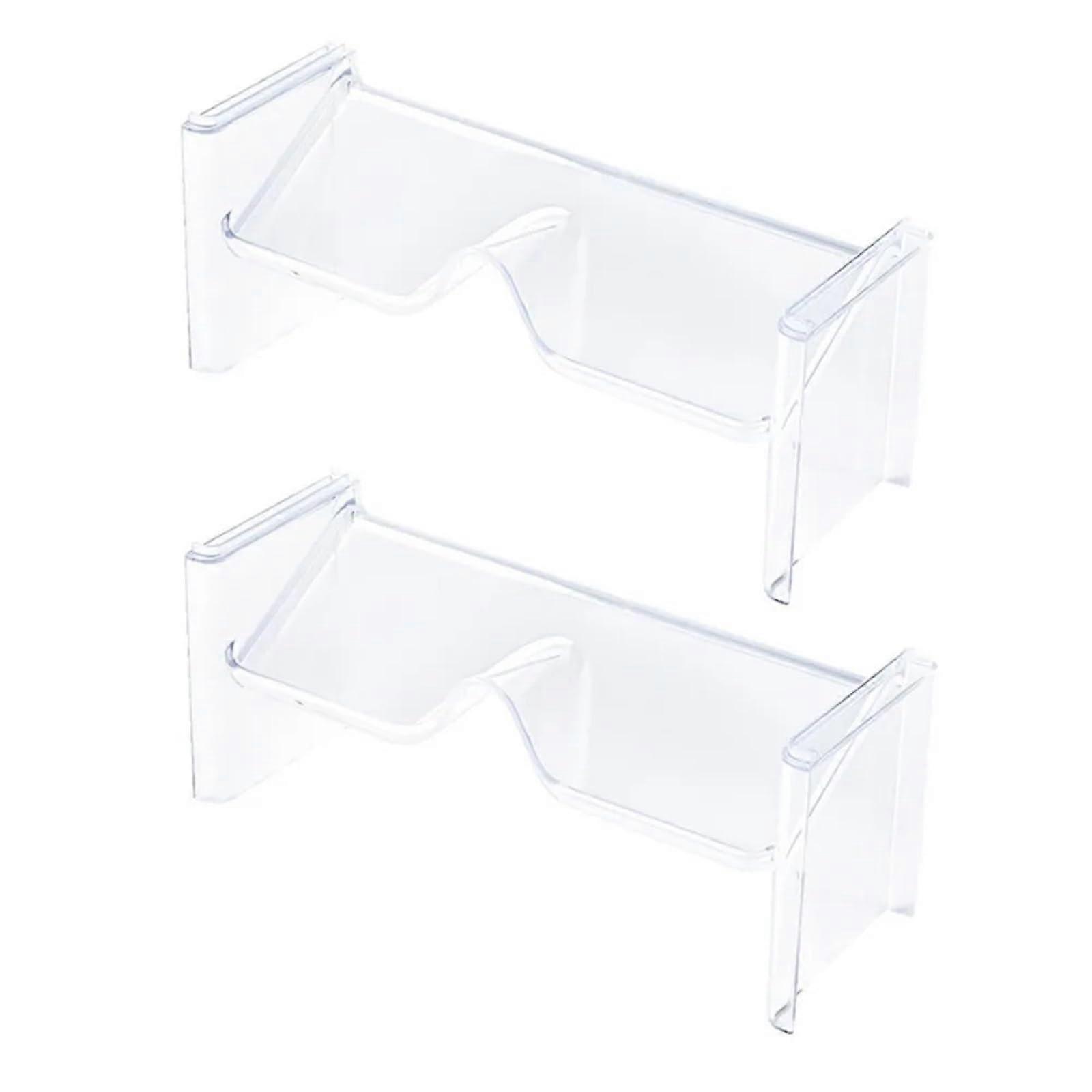 6pcs Clear Plastic Sunglasses Display Stand Stackable Eyeglasses Holder for Desktop Organizer