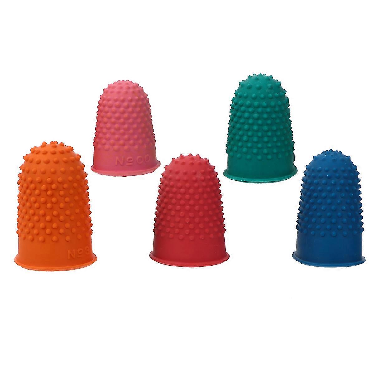 Fingertip Grips Rubber Finger Protector for Protecting Use 10Pcs Multicolor